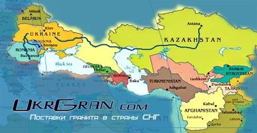 Карта поставок гранита